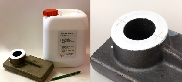 Anreißfarben weiß und blau